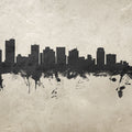 Phoenix Skyline Concrete Mural Wallpaper - pure wallpaper artwork