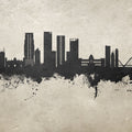 Dhaka Bangladesh Skyline Concrete Mural Wallpaper - pure wallpaper artwork