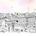 Paris Rooftops Mural Wallpaper - pure wallpaper artwork