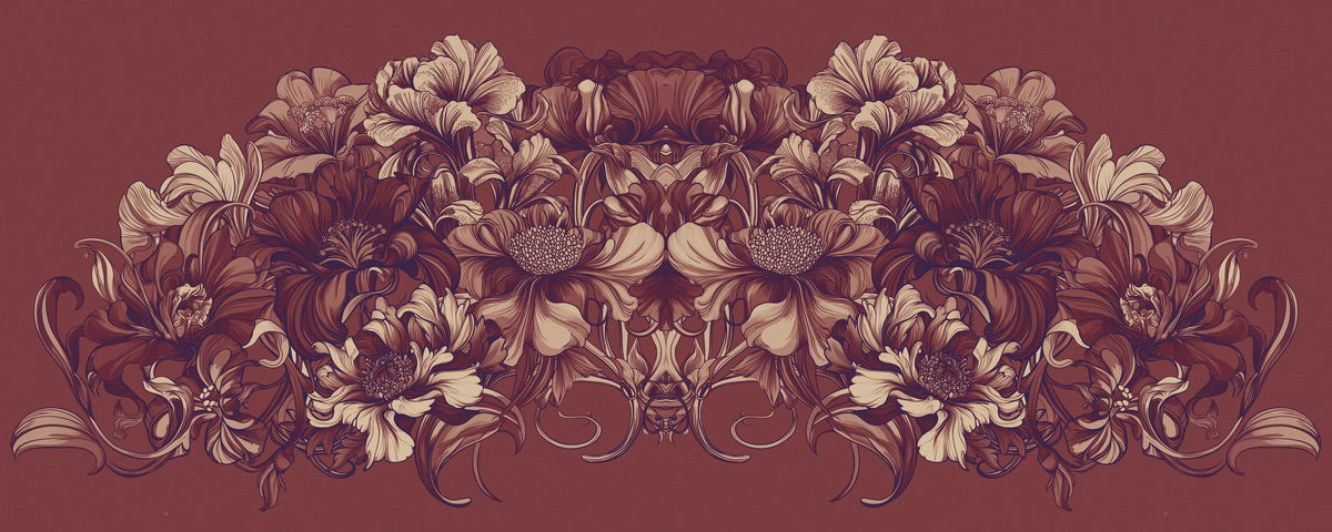 Scandi Flower VI Mural Wallpaper - pure wallpaper artwork
