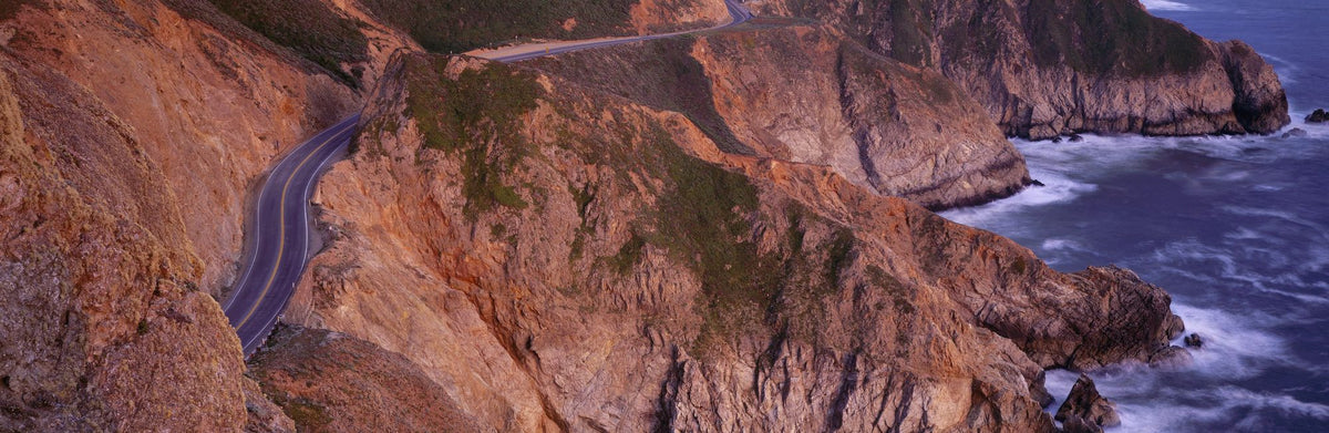Coastal Cliff Highway Mural Wallpaper - pure wallpaper artwork