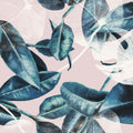 Pink Leaves Mural Wallpaper - pure wallpaper artwork