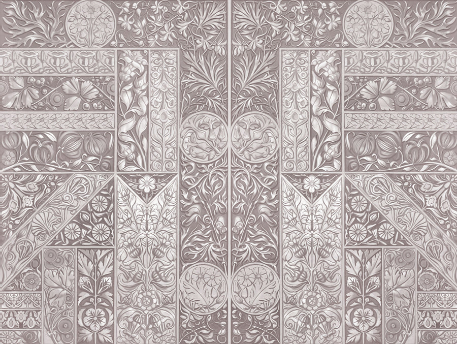 Flower Collection, Rosy Beige Mural Wallpaper
