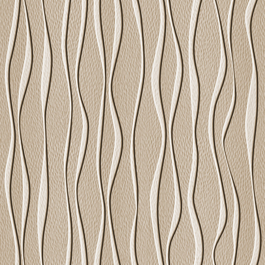 Swaying Lines, Beige Mural Wallpaper