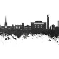 Stratford-upon-Avon England Skyline Black & White Mural Wallpaper - pure wallpaper artwork