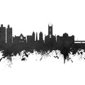 Stoke-on-Trent Skyline Black & White Mural Wallpaper - pure wallpaper artwork
