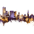 Swindon England Skyline Purple & Gold Mural Wallpaper - pure wallpaper artwork
