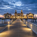 Sellin Pier At Night Mural Wallpaper - pure wallpaper artwork