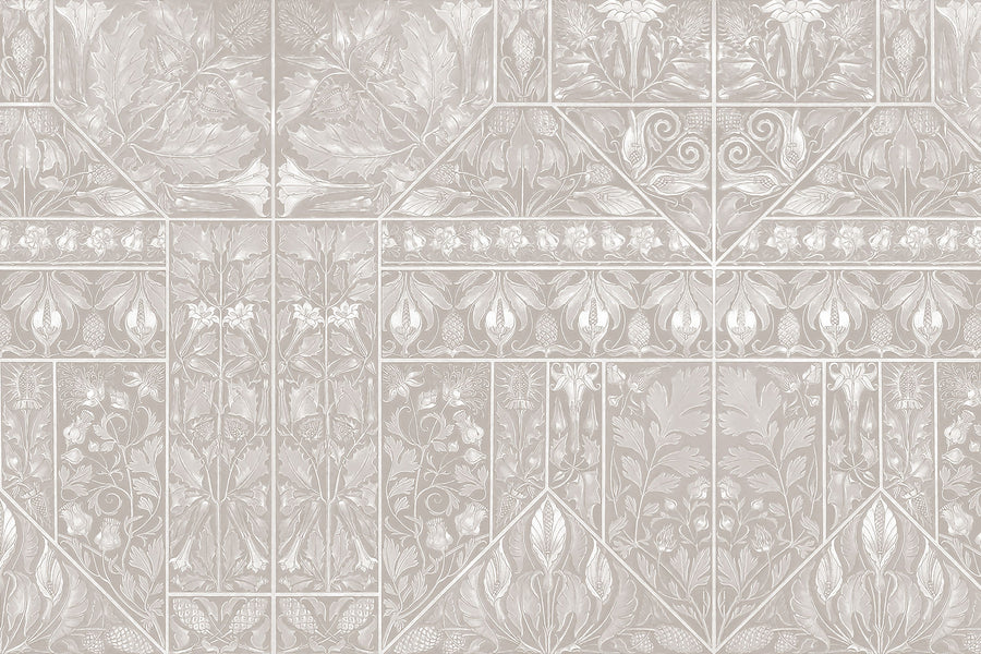 Floral Mood Beige Mural Wallpaper