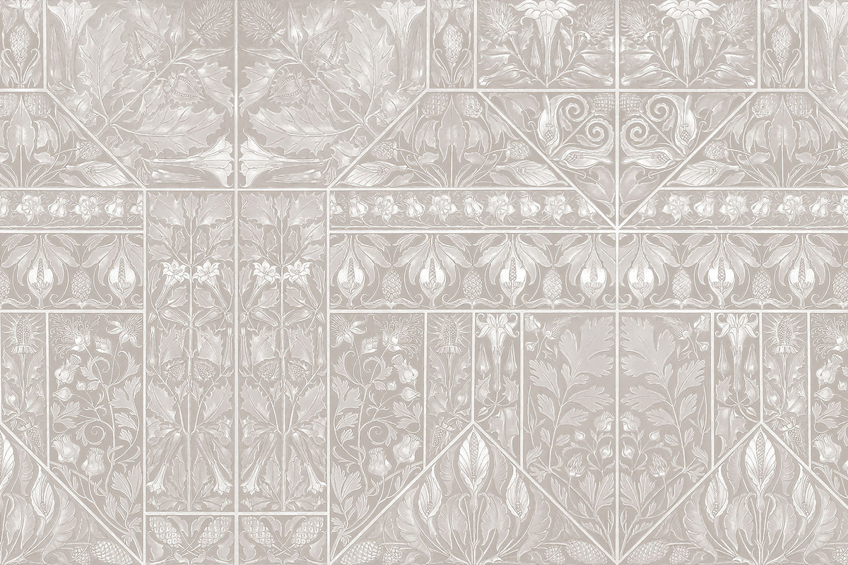 Floral Mood Beige Mural Wallpaper - pure wallpaper artwork