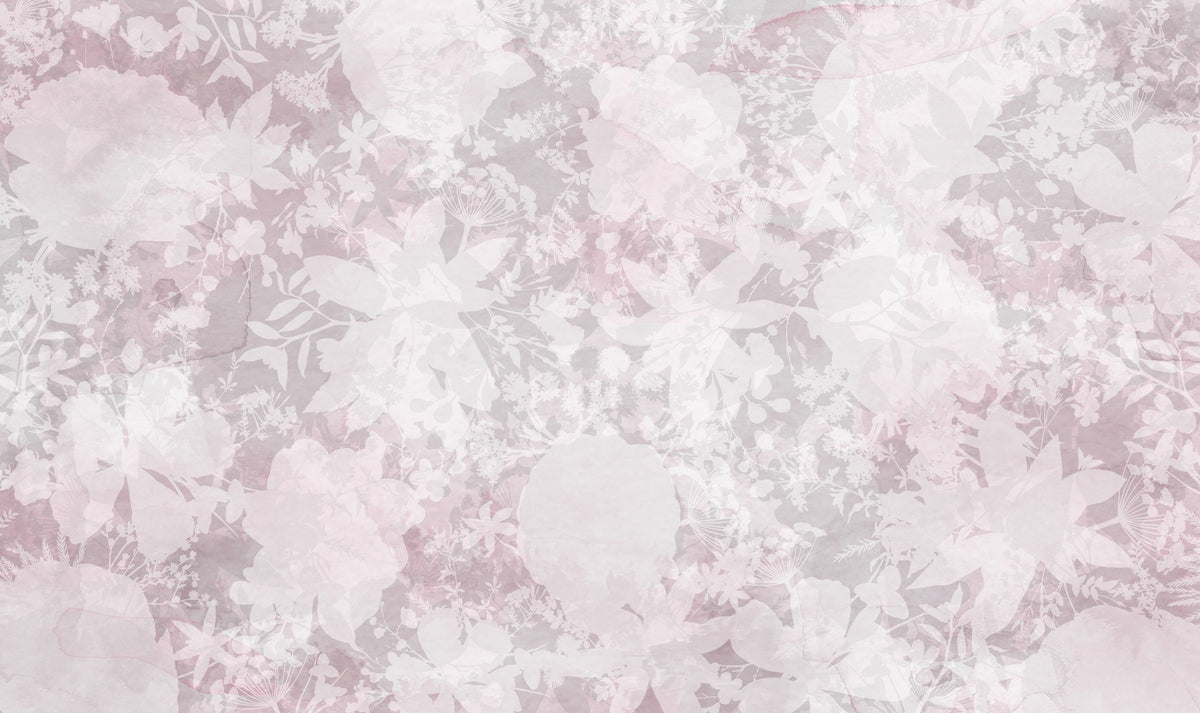 Flower Silhouette Red Mural Wallpaper - pure wallpaper artwork