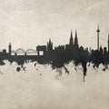 Cologne Germany Skyline Concrete Mural Wallpaper - pure wallpaper artwork