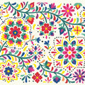 Floral Fiesta White I Mural Wallpaper - pure wallpaper artwork