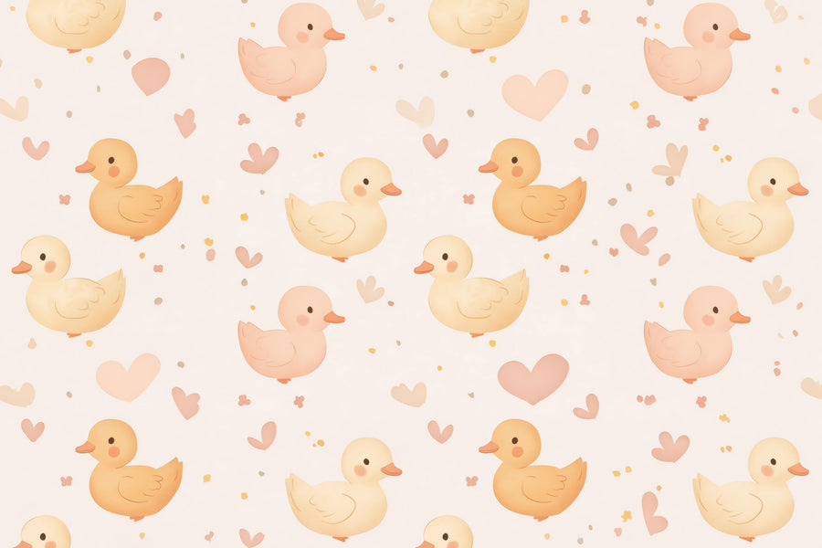 Cute Ducklings Mural Wallpaper