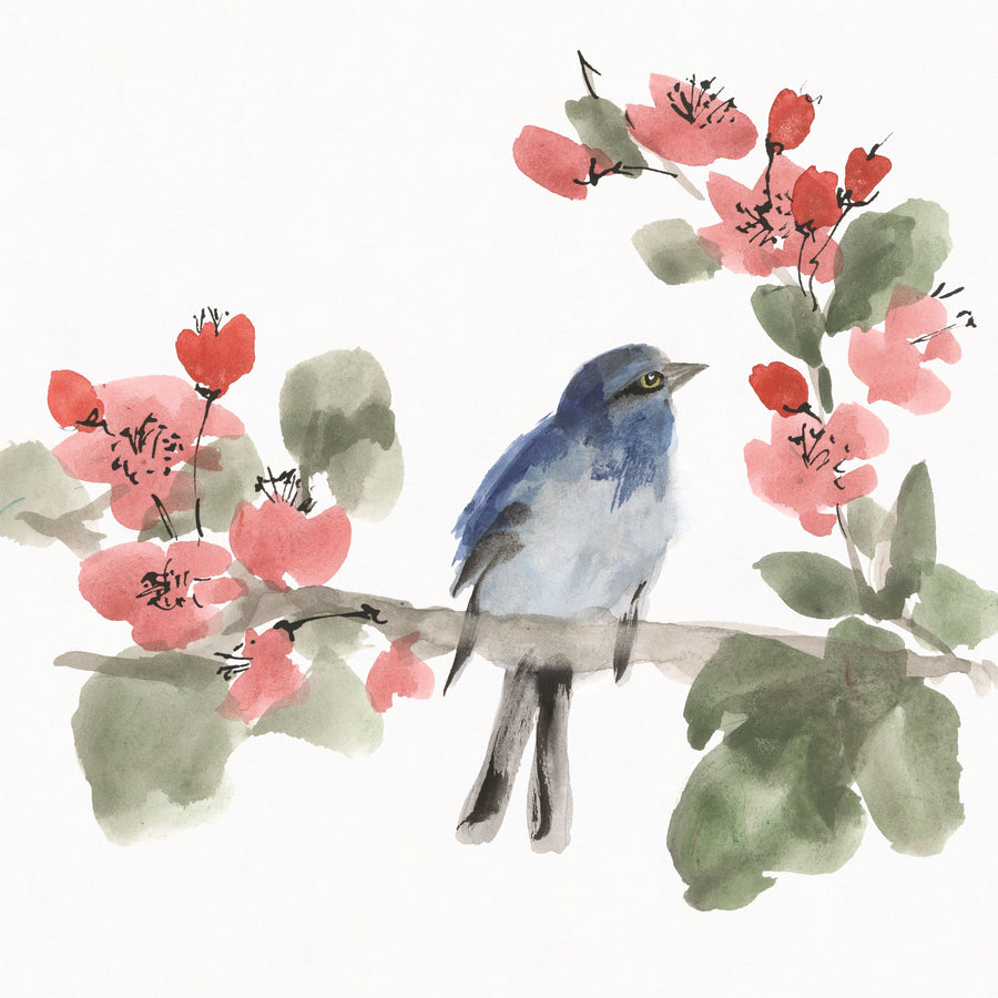 Bird and Blossoms I Mural Wallpaper