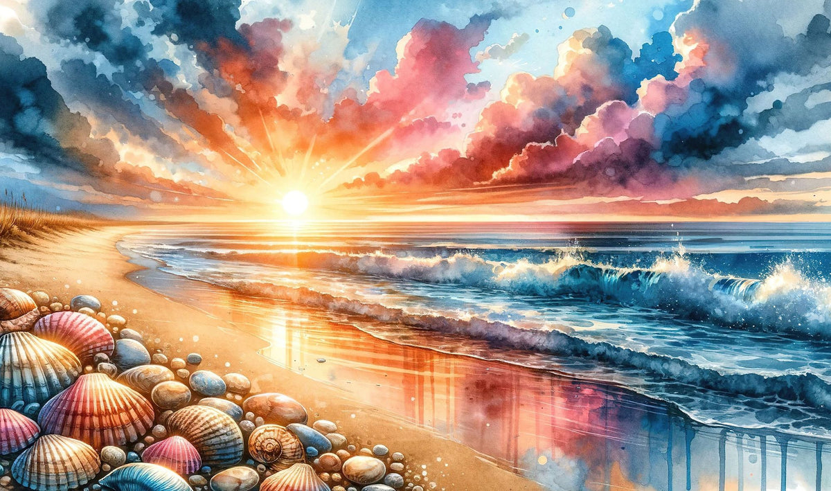 Ocean Twilight Mural Wallpaper - pure wallpaper artwork