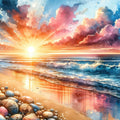 Ocean Twilight Mural Wallpaper - pure wallpaper artwork
