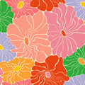 Cool Fluid Flowers Mural, Bright Multi Mural Wallpaper - pure wallpaper artwork