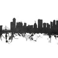 Winnipeg Canada Skyline Black & White Mural Wallpaper - pure wallpaper artwork