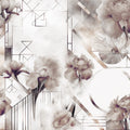 Watercolor Geometry Brown Mural Wallpaper - pure wallpaper artwork