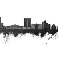 Telford England Skyline Black & White Mural Wallpaper - pure wallpaper artwork