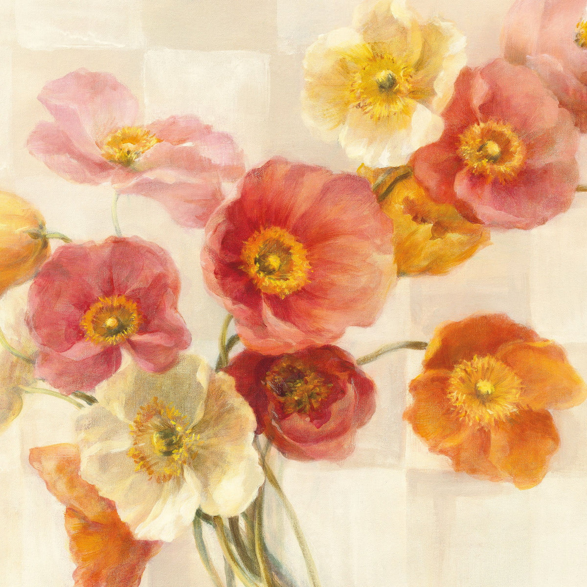 Poppies Delight Crop I Mural Wallpaper - pure wallpaper artwork