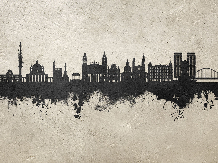 Pamplona Spain Skyline Concrete Mural Wallpaper