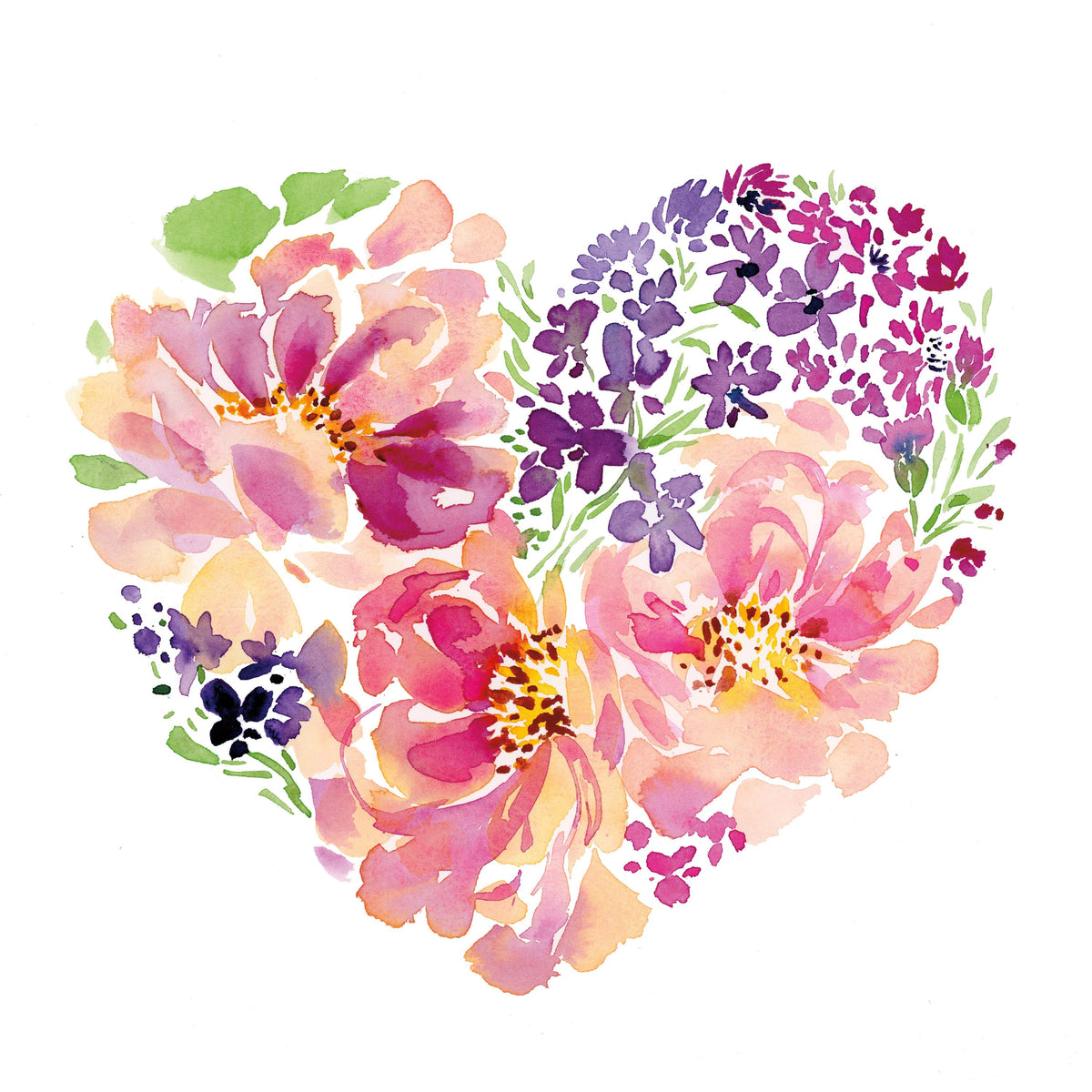 Floral Heart Petals Mural Wallpaper - pure wallpaper artwork