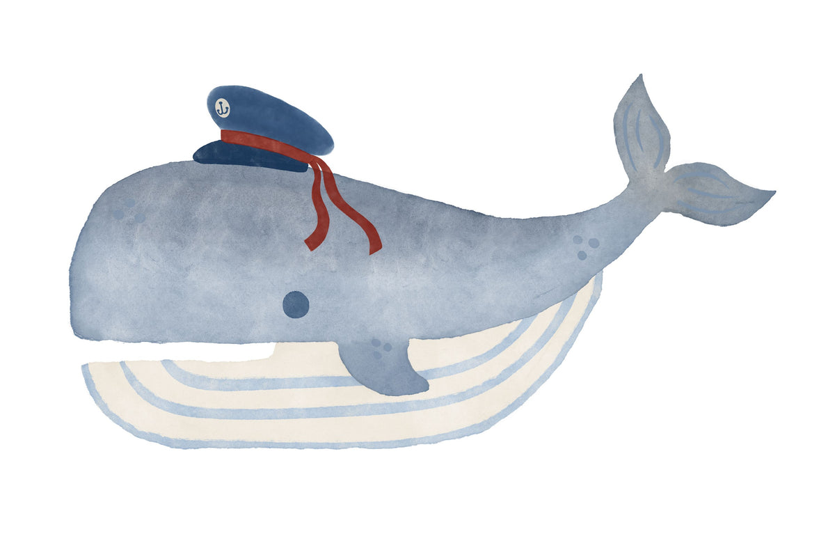 Skipper Whale Mural Wallpaper - pure wallpaper artwork