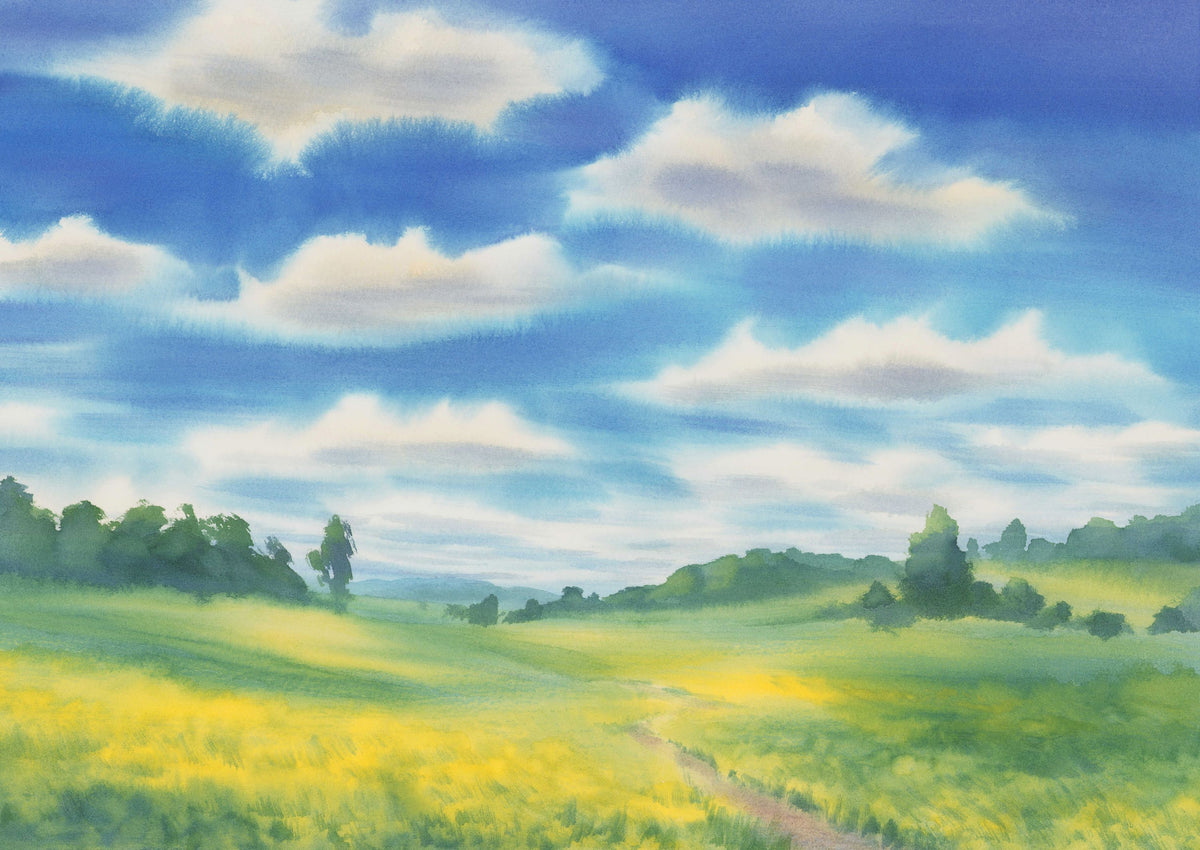 Meadow Path Mural Wallpaper - pure wallpaper artwork