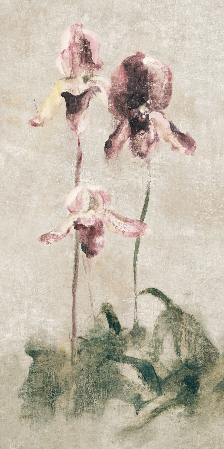 Light Purple Dancing Orchid Panel I Mural Wallpaper