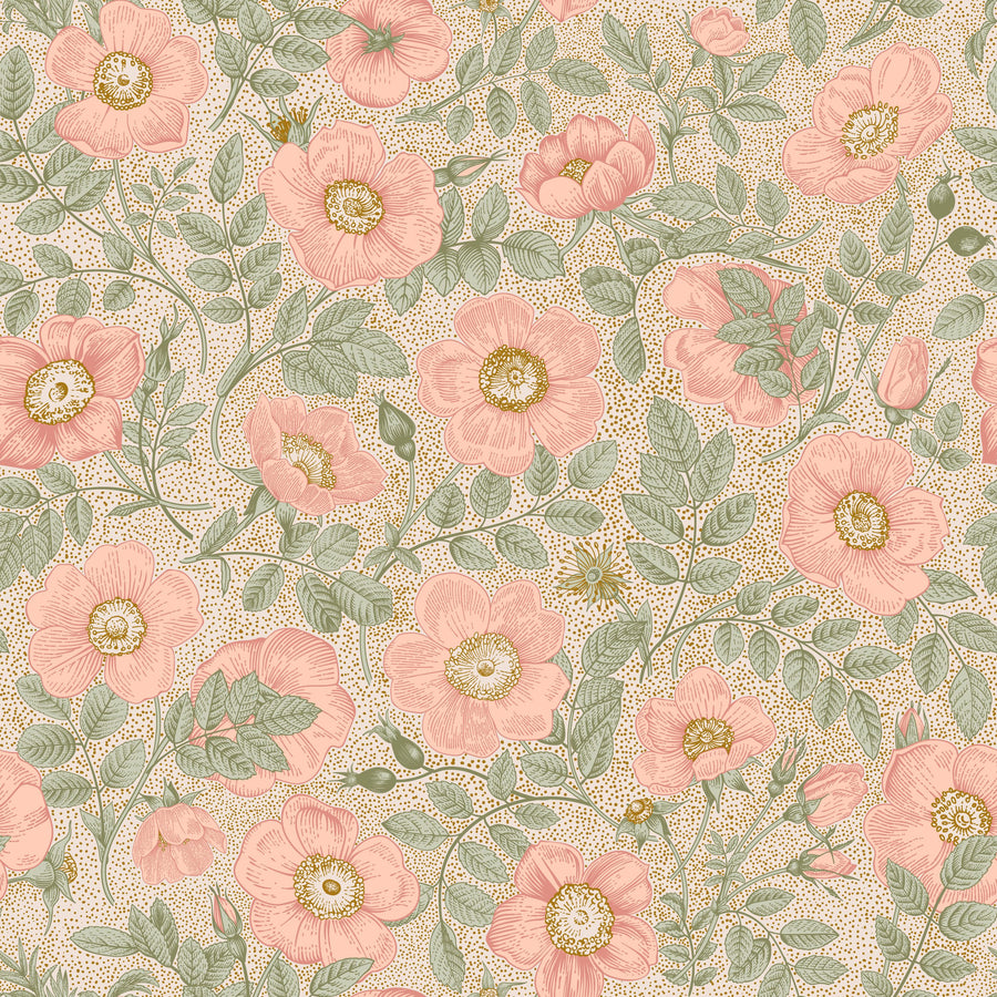 Rugosa Rose Mural Wallpaper
