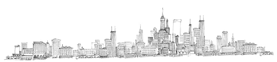 Skyline Chicago Mural Wallpaper