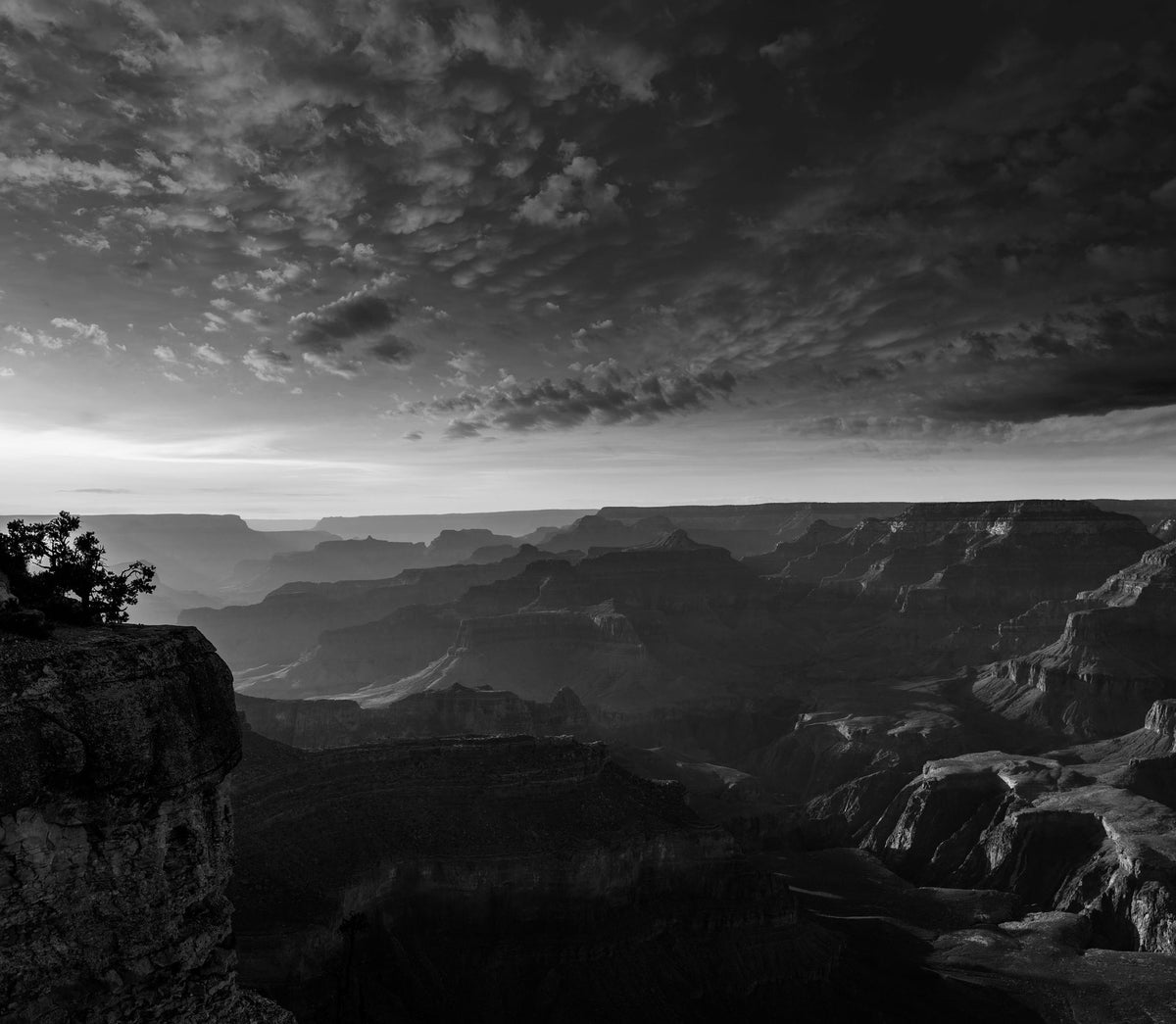 Grand Canyon Sunset BW Mural Wallpaper - pure wallpaper artwork