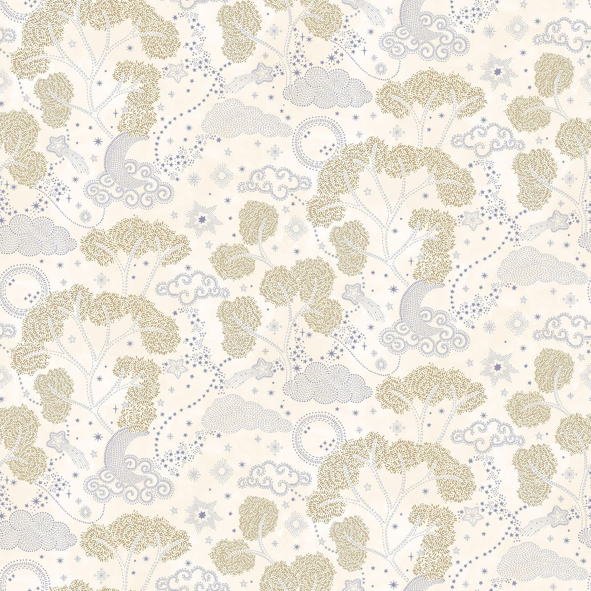Moonlit Sky Petite, Cream Mural Wallpaper - pure wallpaper artwork