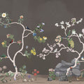 Birds in the Garden Dark Mural Wallpaper - pure wallpaper artwork