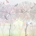 Shade of Trees Pink Mural Wallpaper - pure wallpaper artwork