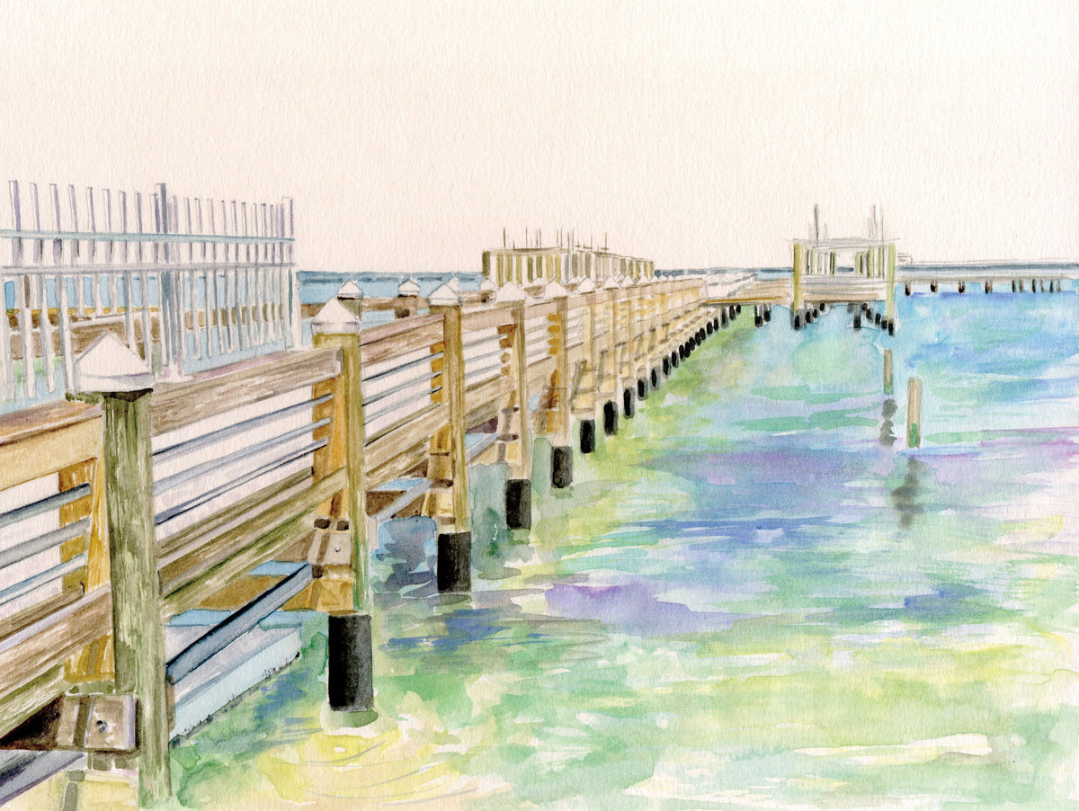 Pretty Pier Mural Wallpaper - pure wallpaper artwork