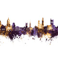 Paisley Skyline Purple & Gold Mural Wallpaper - pure wallpaper artwork