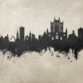 Lincoln England Skyline Concrete Mural Wallpaper - pure wallpaper artwork