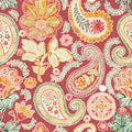 Harvest Paisley Mini Red Mural Wallpaper - pure wallpaper artwork