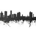 Port Elizabeth South Africa Skyline Black & White Mural Wallpaper - pure wallpaper artwork