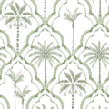 The Palm Lattice, Sage Green Mural Wallpaper - pure wallpaper artwork