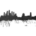 Tampa Florida Skyline Black & White Mural Wallpaper - pure wallpaper artwork