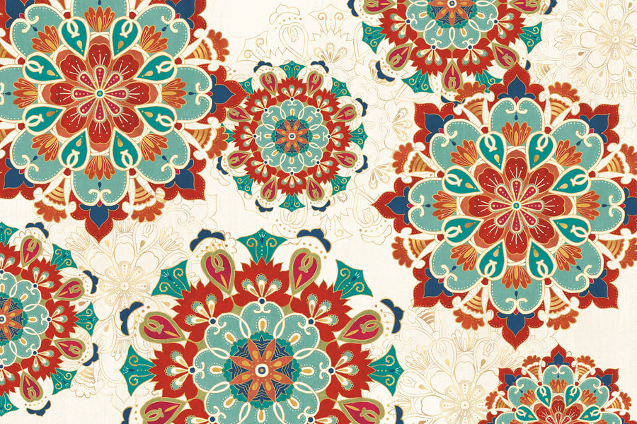 Folk Floral VIII Mural Wallpaper