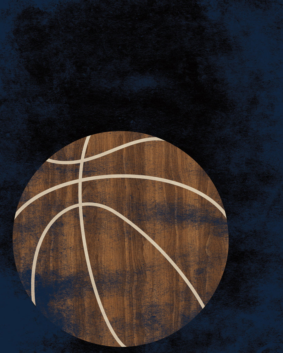 Basketball Wood Mural Wallpaper