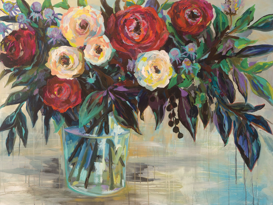 Winter Floral Mural Wallpaper