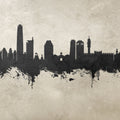 Santiago De Chile Skyline Concrete Mural Wallpaper - pure wallpaper artwork