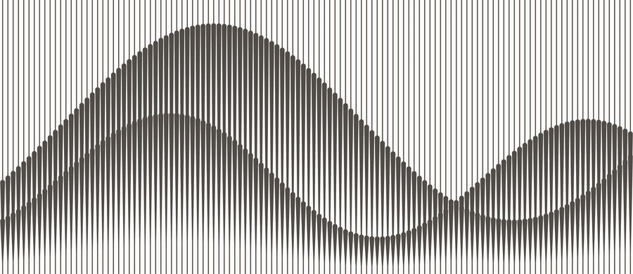 Wavelines Mural Wallpaper