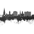 Fredericton Canada Skyline Black & White Mural Wallpaper - pure wallpaper artwork